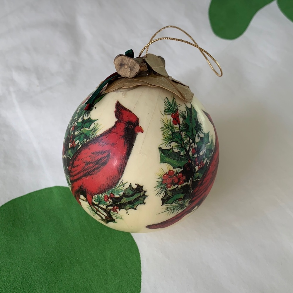 Cardinal globe ornament